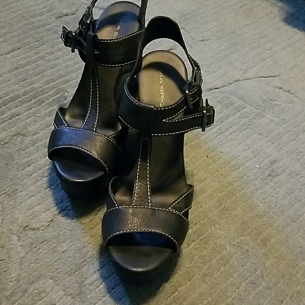 Via spiga wedges leather stylish !