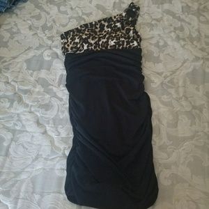 Cheeta and black dress