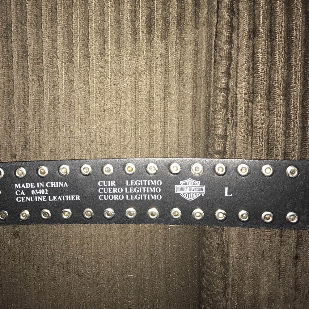 NWOT...H-D RIVTED BLACK BELT - Picture 3 of 6