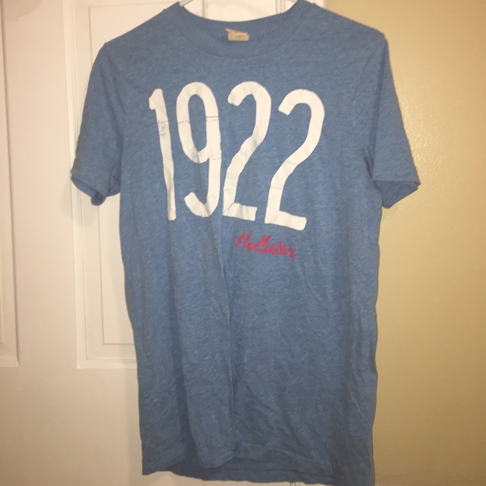 Men's Hollister 1922 Sky Blue T-Shirt