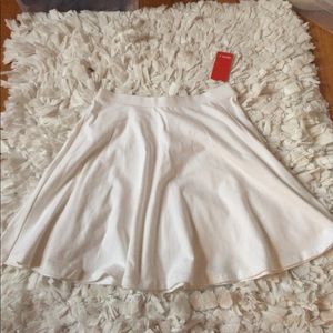 White skater skirt