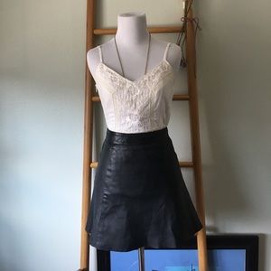 All Saints Sens Leather Skirt