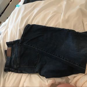 Madewell classic blue was Cruiser Straight jeans