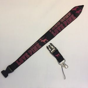 $6💋One • New • Love Pink • Dog • Lanyard