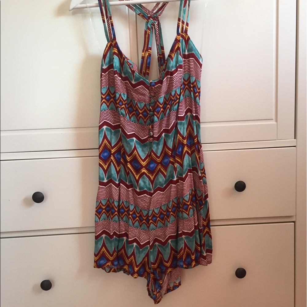 Tribal-Print Romper