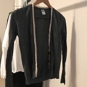 Gap Simple Minimal Dark Gray Cardigan