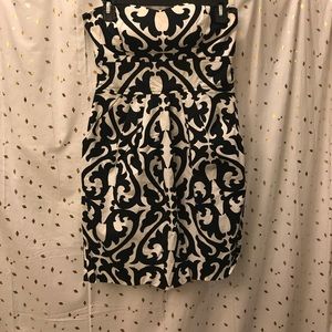 Black and white design dress