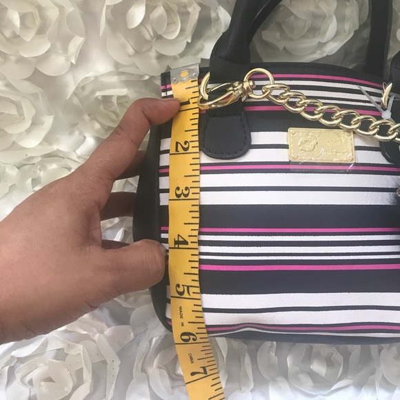 Betsey Johnson mini crossbody striped bag - Picture 6 of 7