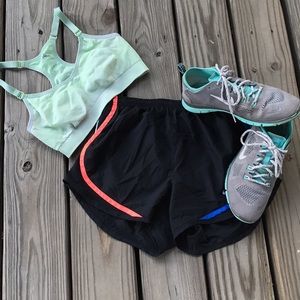 Grey and Teal Nike Free Tr Fit 4