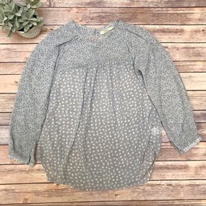 Elodie-Nordstrom Blue Blouse with Floral Print.