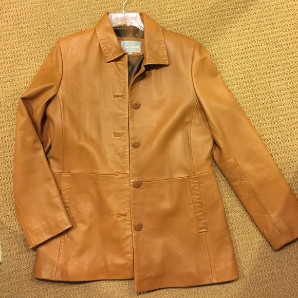 Calf skin leather jacket stitch detail - Picture 1 of 4