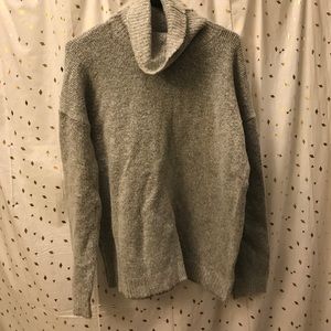 Grey turtleneck sweater