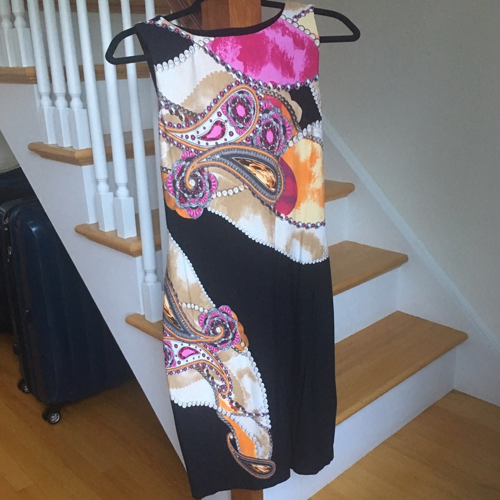 CACHE mini dress viscose dress with accents Medium