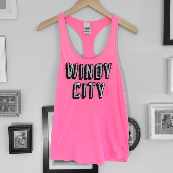 PINK Victoria's Secret Tops - Victoria's Secret PINK Windy City Sequin Tank Top