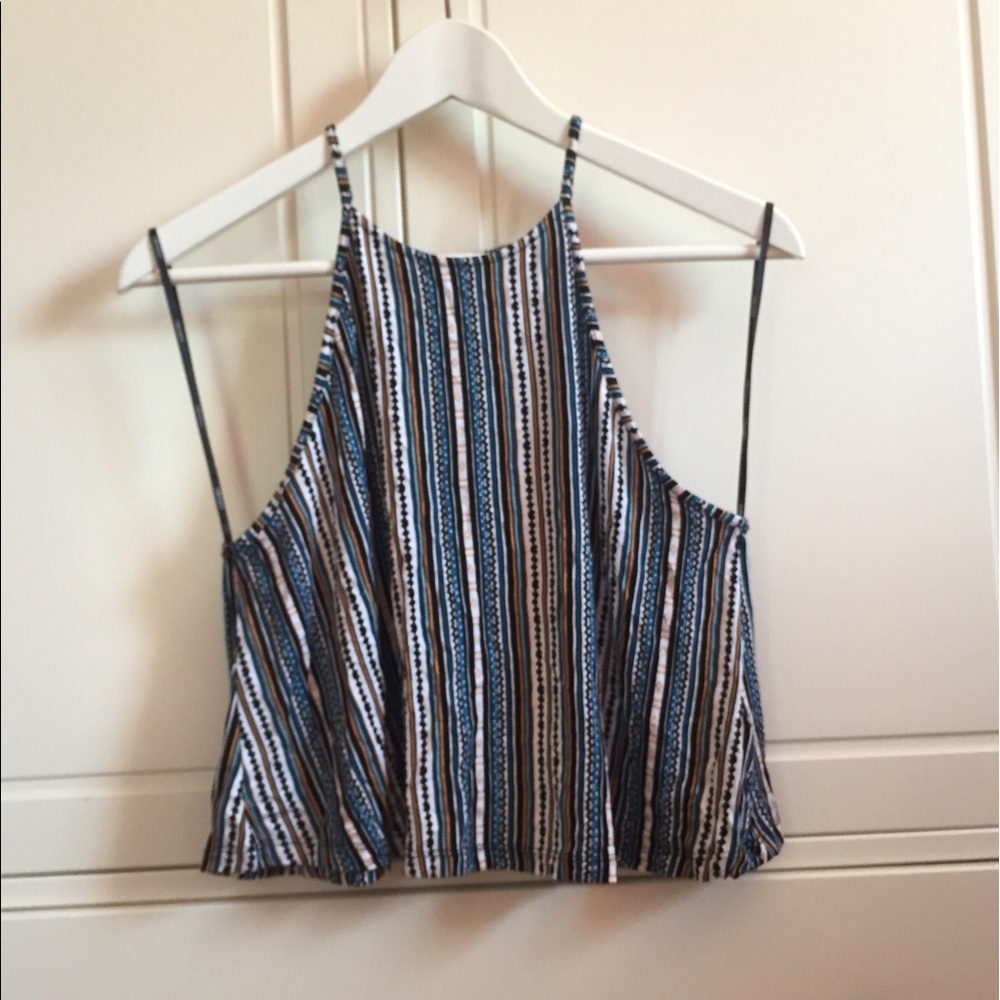 High Necked Crop Top