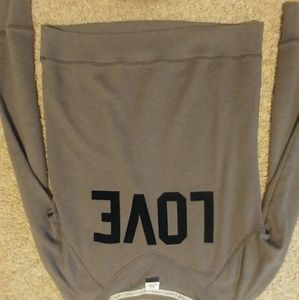 Gray v neck PINK swearshirt