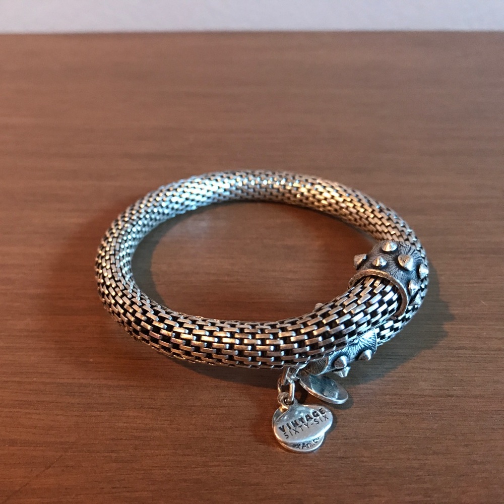 Alex and Ani Vintage Sixty Six Mesh Bracelet