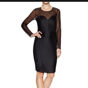 NWT black dress w sheet sleeves and zipper back