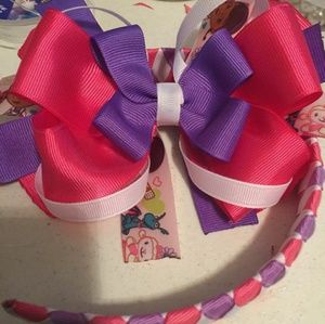 Woven character headbands with bow