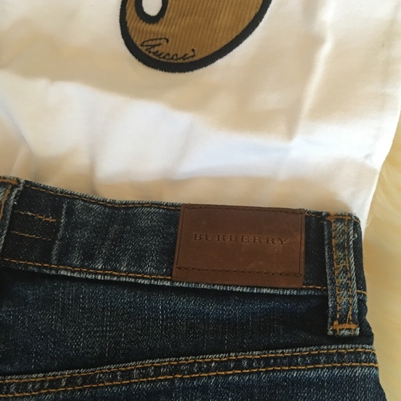 Gucci top and Burberry shorts kids outfit