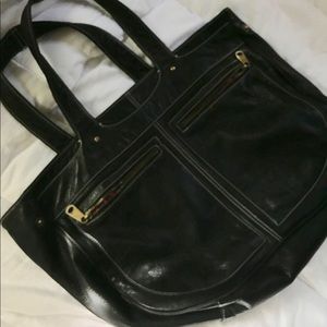 Black leather Marc Jacobs tote