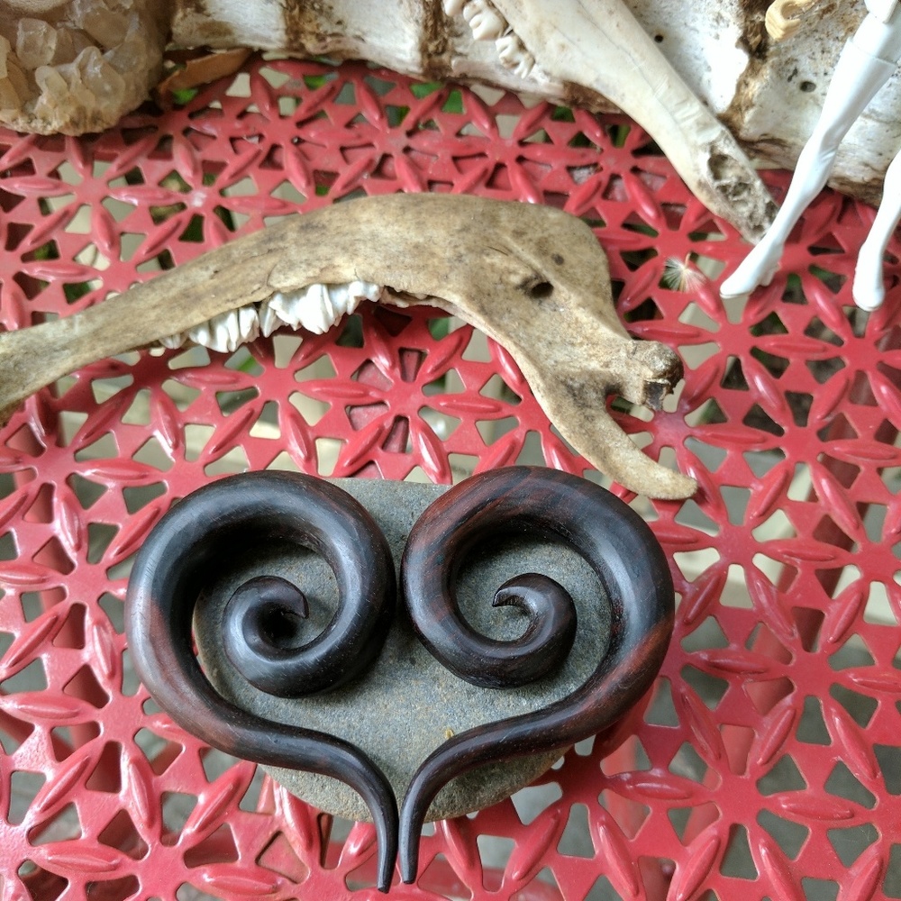 Large spiral hoop earrings