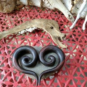 Large spiral hoop earrings