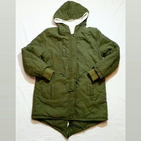 Jackets & Blazers - *sale* Fleece lined olive utility jacket