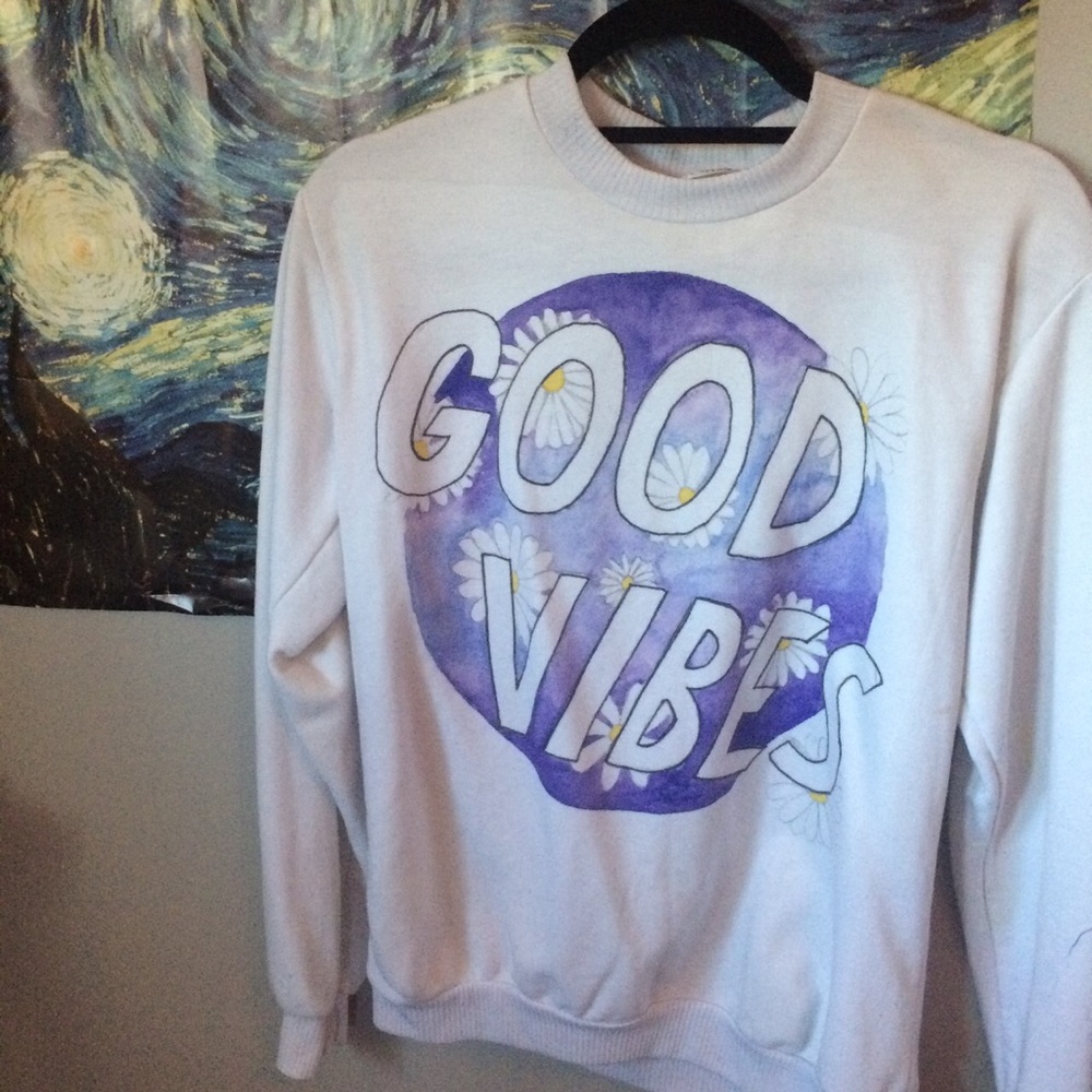 Good Vibes Watercolor Sweatshirt