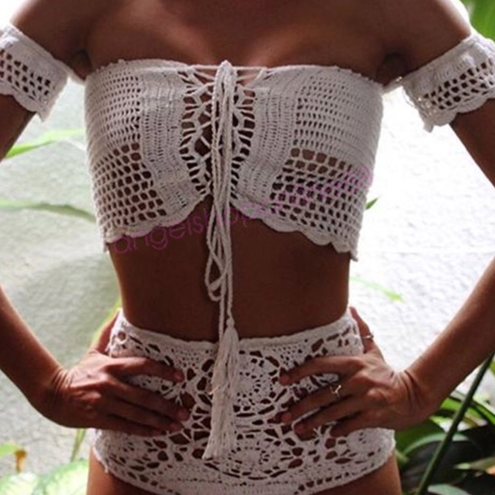 ✨Sexy White Crochet 2-pc Bikini Set✨ - Picture 4 of 5