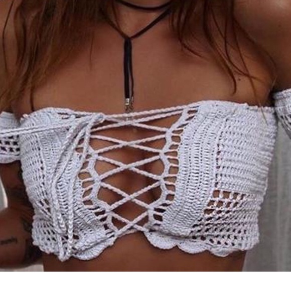 ✨Sexy White Crochet 2-pc Bikini Set✨ - Picture 3 of 5