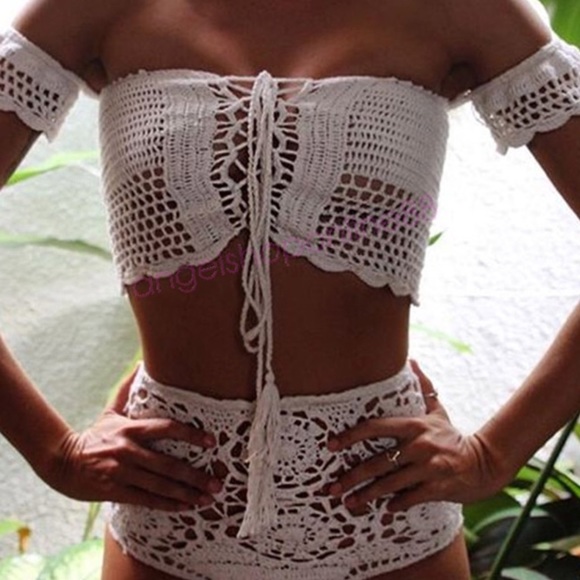 ✨Sexy White Crochet 2-pc Bikini Set✨ - Picture 4 of 5