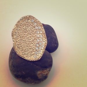 Vintage Scaasi Cocktail Ring w/Swarovski Crystals
