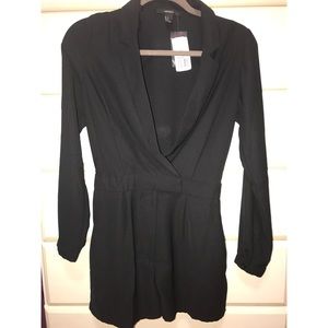 Black long sleeve romper