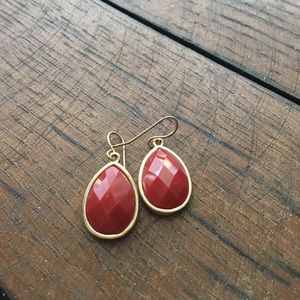 Garnet and Gold Statement earrings