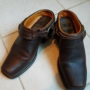 Frye Belated Harness Mule