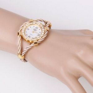 Lady's Quartz Crystal Bangle Bracelet Watch
