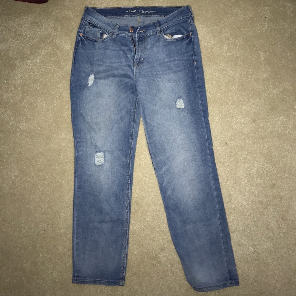 Old Navy Ankle Length Distressed Jeans