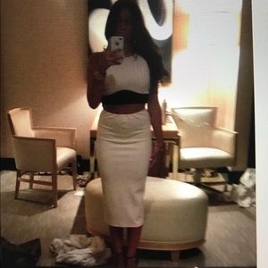 Two piece skirt and crop top