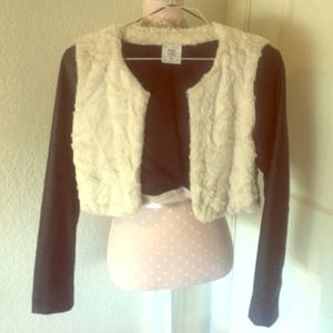 Faux Leather & Fur Blazer jacket