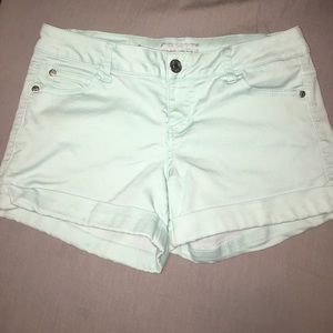 Celebrity Pink Jeans: Mint Mid-Thigh Shorts Size 9