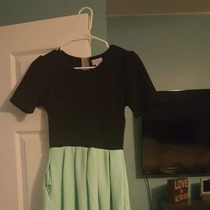 LulaRoe Amelia Black and Mint
