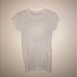 White Lululemon Run Swiftly Tech Short Sleeve