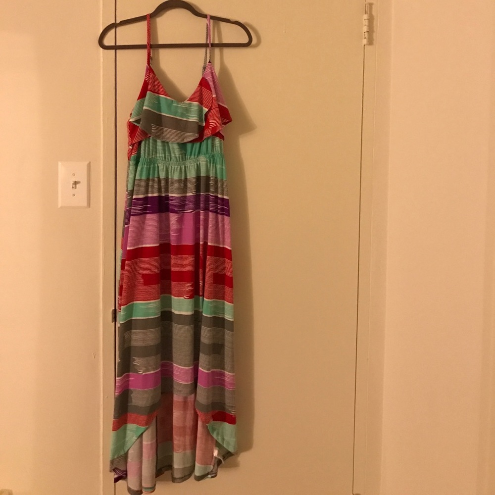 Multi colored dress. Great for the summer.