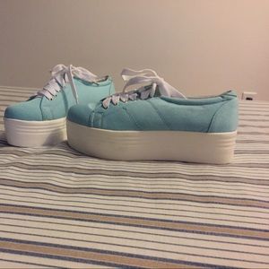 Baby blue "creeper" shoes