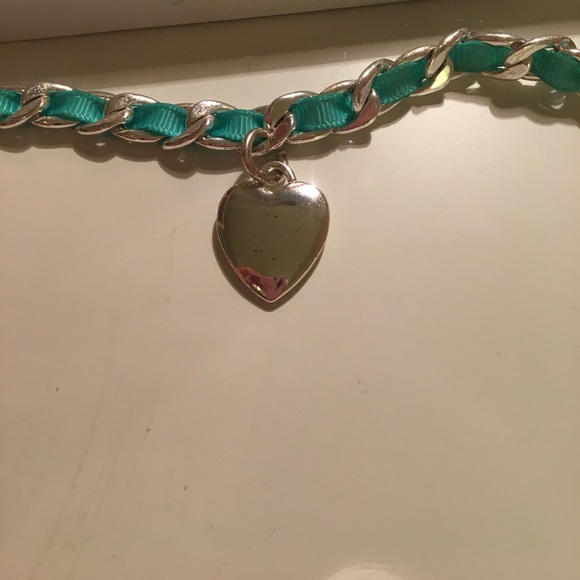 Macy's Sterling Silver Teal Chain Necklace - Picture 3 of 3