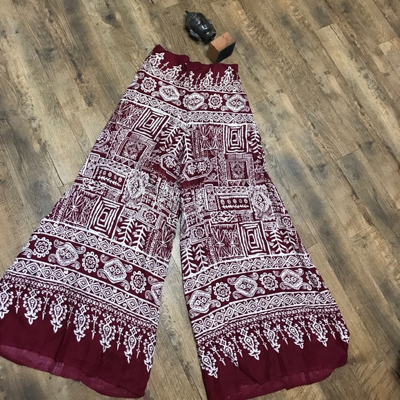 Harem Pants Pants - ❤️Red Tribal Print Harem Pants OSFM