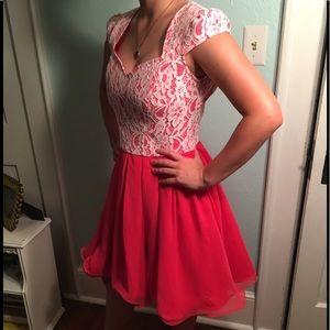 Homecoming/Prom/Semi-Formal Dress in Coral