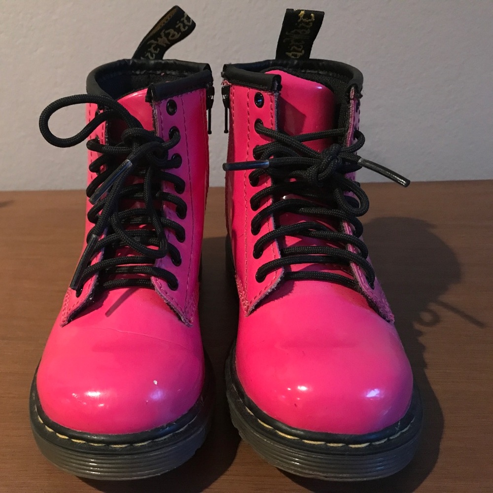 Dr. Marten's Brooklee Hot Pink Toddle Boots