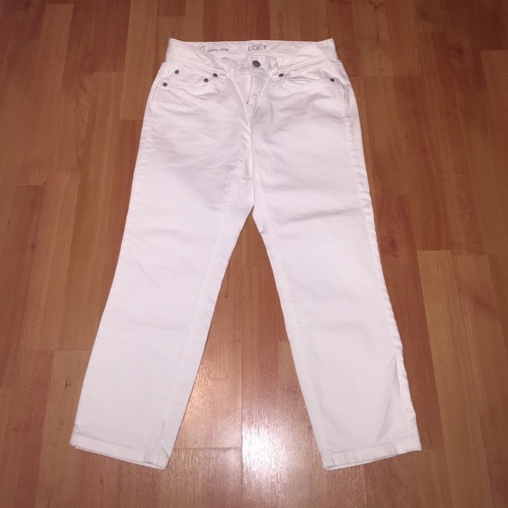 Loft White Summer Capri Jeans